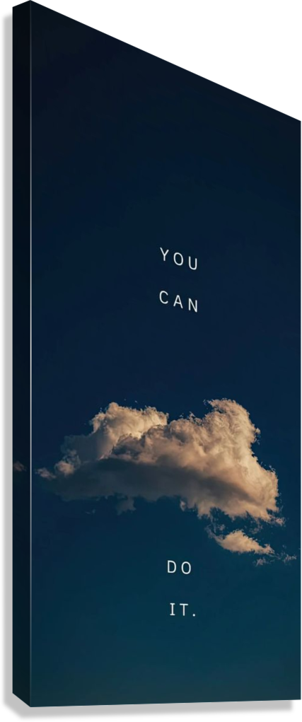 DARK BLUE SKY INSPIRATIONAL CANVAS POSTER