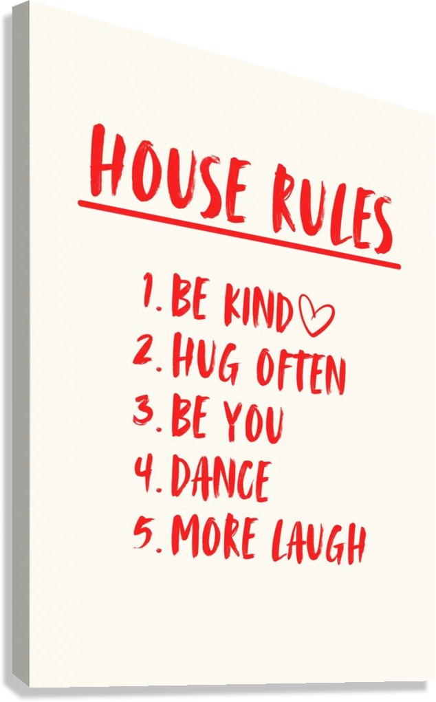 POSITIVE FAMILY AFFIRMATION CANVAS POSTER