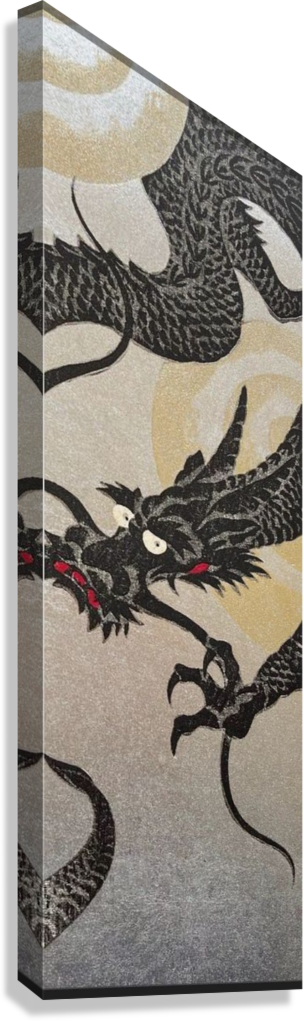 ANCIENT ASIAN DRAGON WALL CANVAS POSTER