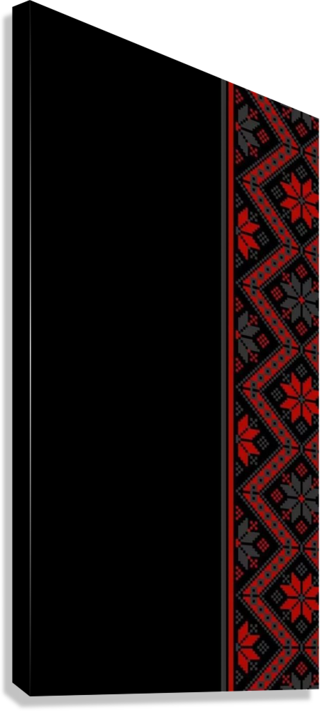 RED BLACK ETHNIC PATTERN CANVAS POSTER