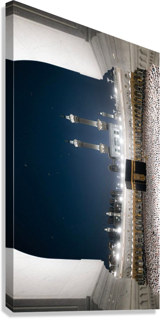 MAKKAH KAABA NIGHT PHOTOGRAPHY CANVAS POSTER