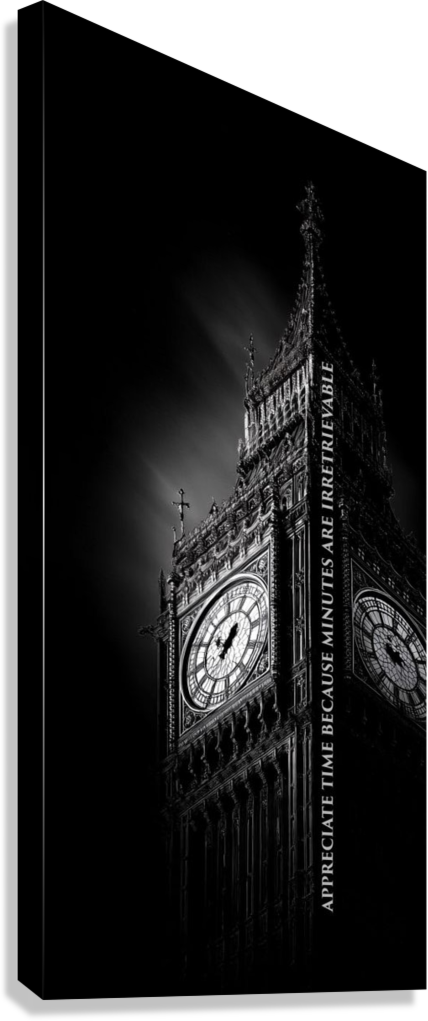 DARK LONDON BIG BEN AESTHETIC CANVAS POSTER