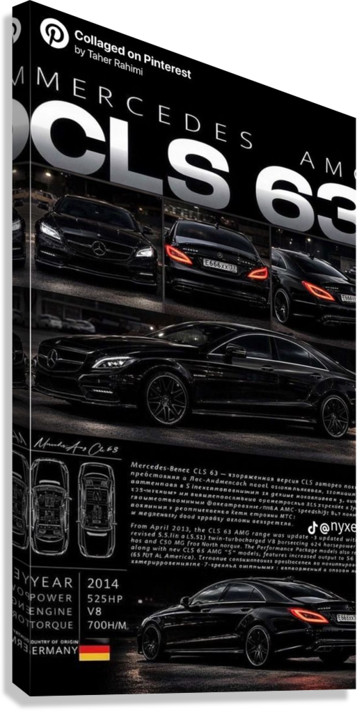 CLS 63 AMG CAR ENTHUSIAST CANVAS POSTER