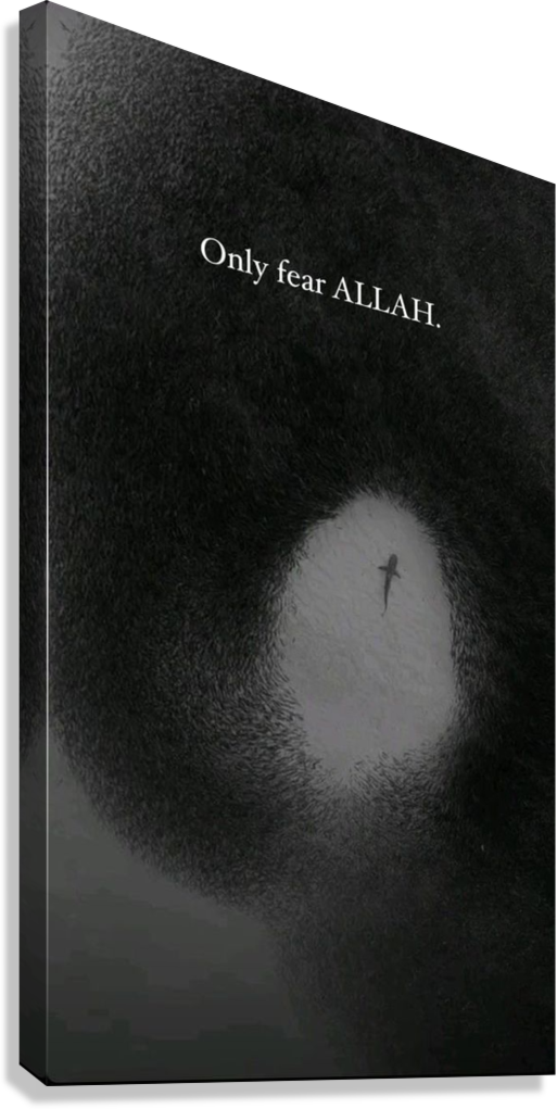 ONLY FEAR ALLAH DARK AESTHETIC CANVAS POSTER