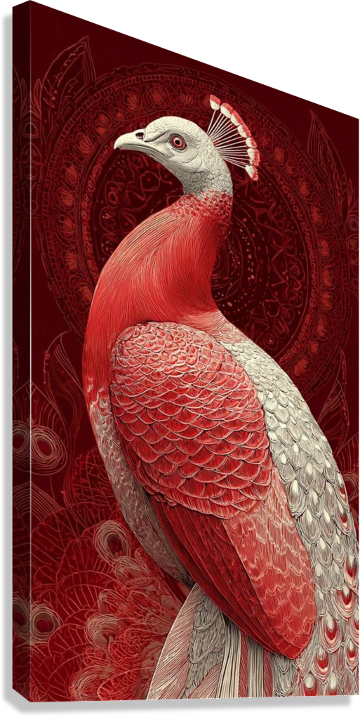 ROYAL PEACOCK AESTHETIC CANVAS POSTER
