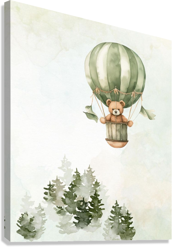 CUTE BEAR ADVENTURE CANVAS POSTER