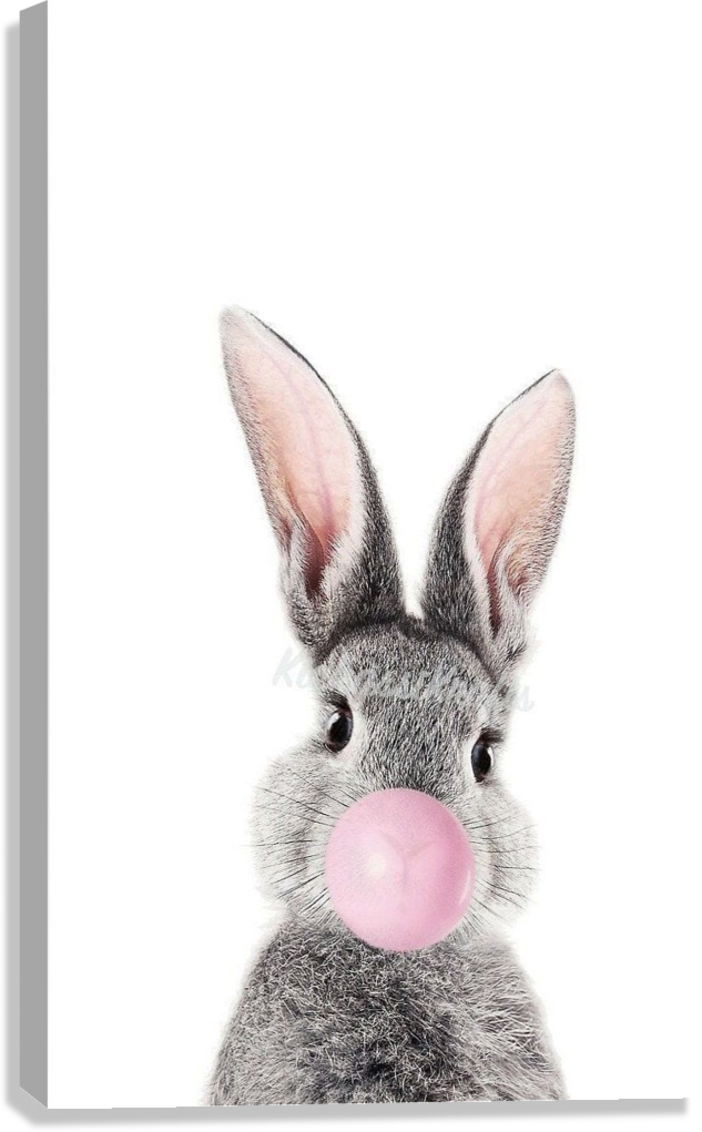 BUNNY BUBBLEGUM CANVAS POSTER