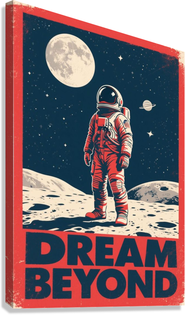 RETRO SPACE DREAM CANVAS POSTER
