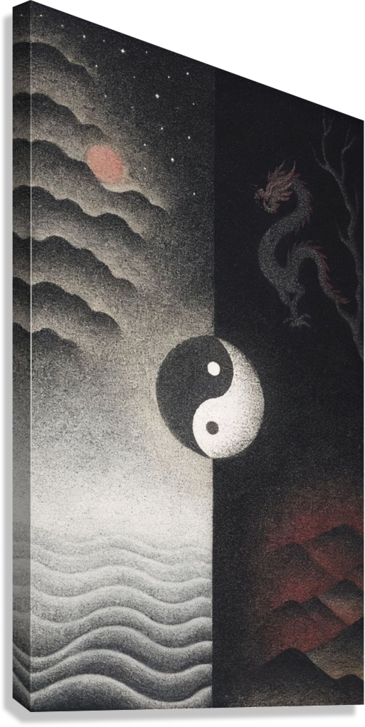 COSMIC YIN YANG CANVAS POSTER