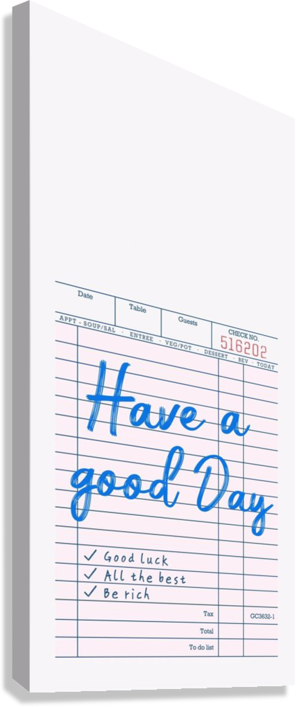 POSITIVE DAILY REMINDER CANVAS POSTER