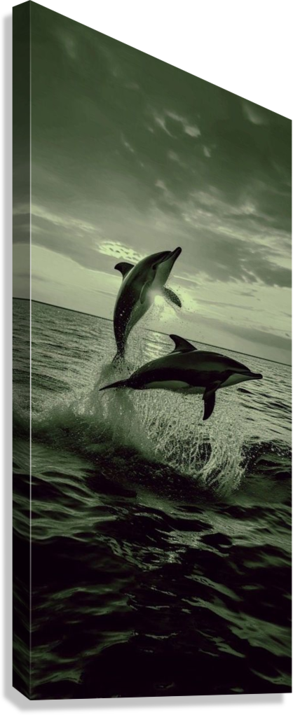 OCEAN DOLPHIN AESTHETIC CANVAS POSTER