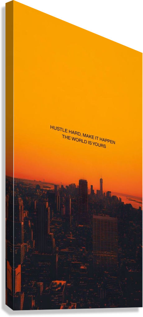 CITY LIGHTS MOTIVATIONAL CANVAS POSTER