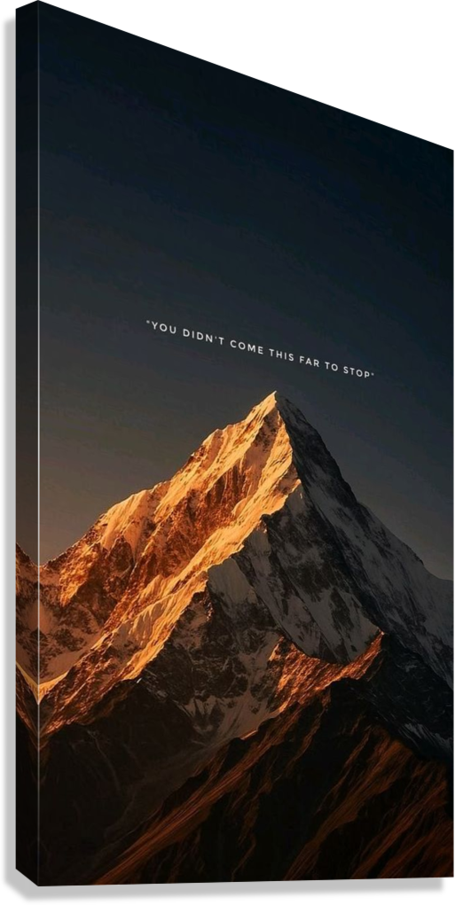 GOLDEN MOUNTAIN PEAK CANVAS POSTER