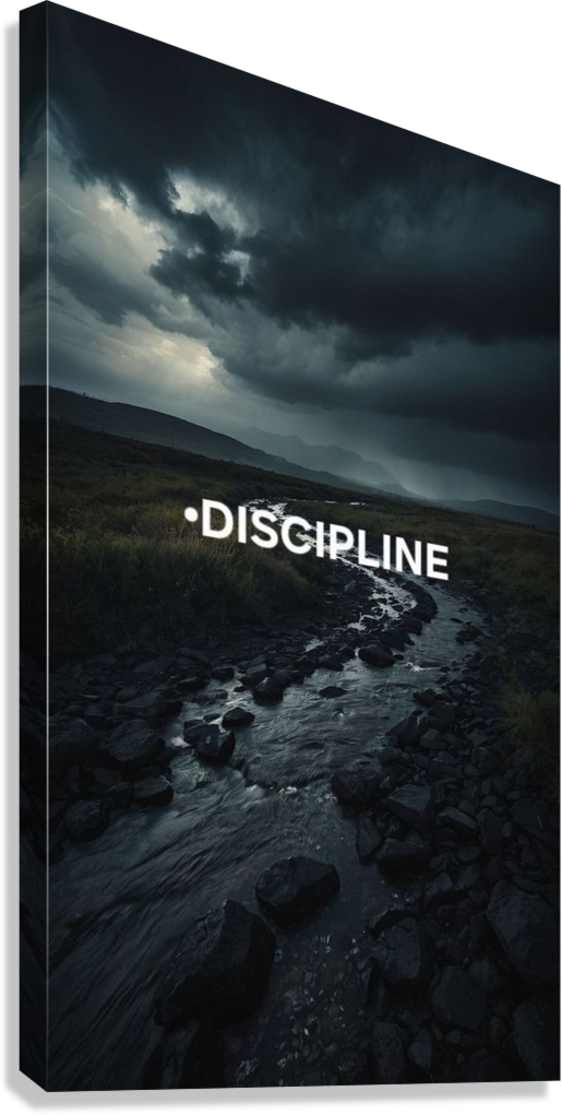 DISCIPLINE IN THE DARK CANVAS POSTER