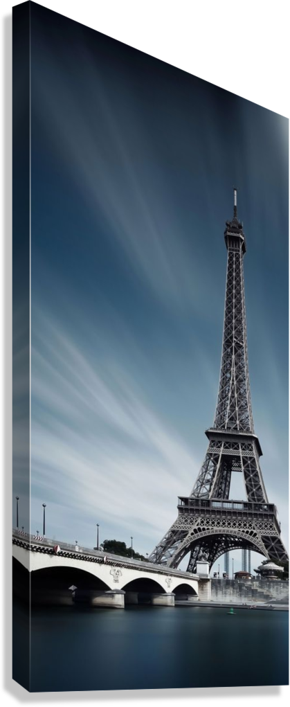 EIFFEL ABOVE THE RIVER CANVAS POSTER
