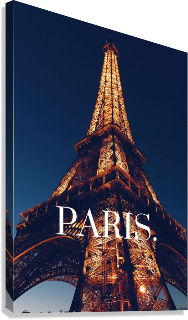 GOLDEN PARIS NIGHT CANVAS POSTER
