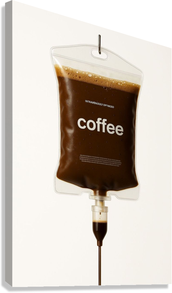 COFFEE IN MY VEINS CANVAS POSTER