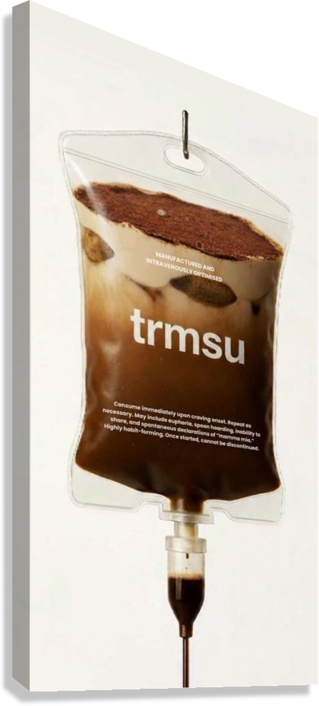 TIRAMISU IN MY VEINS CANVAS POSTER