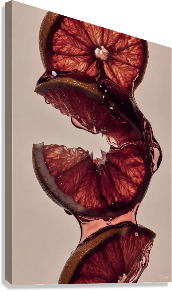 BLOOD ORANGE DRIP CANVAS POSTER