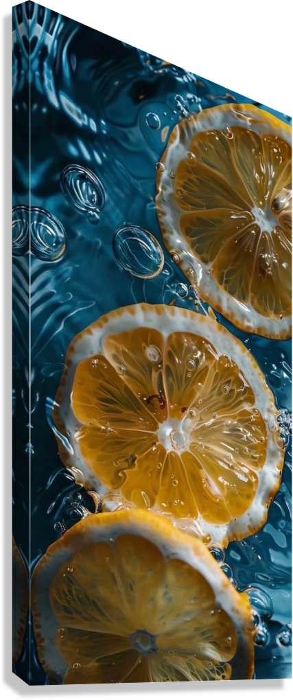 LEMON WATER REFRESH CANVAS POSTER