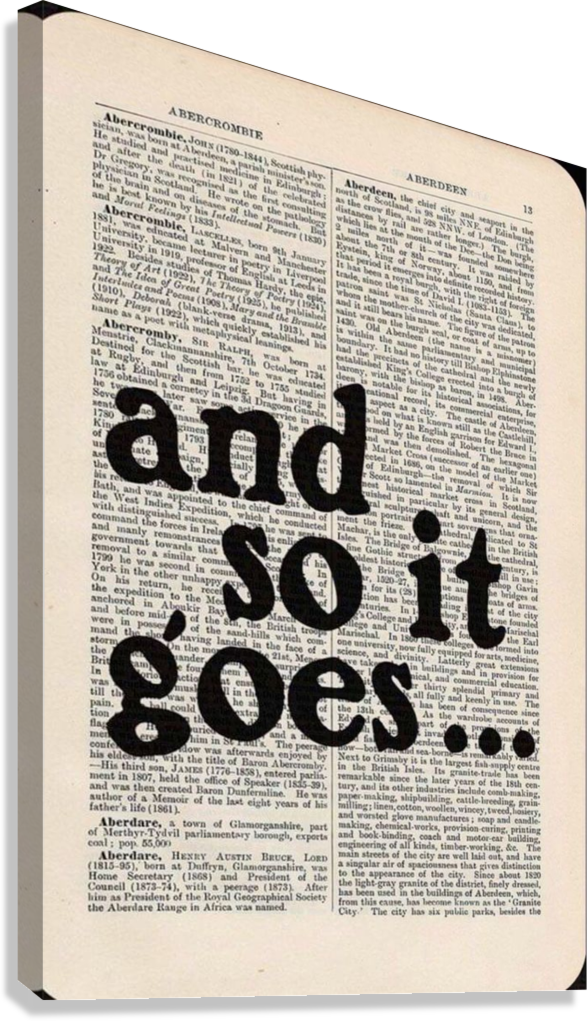 CLASSIC NOVEL PAGE CANVAS POSTER