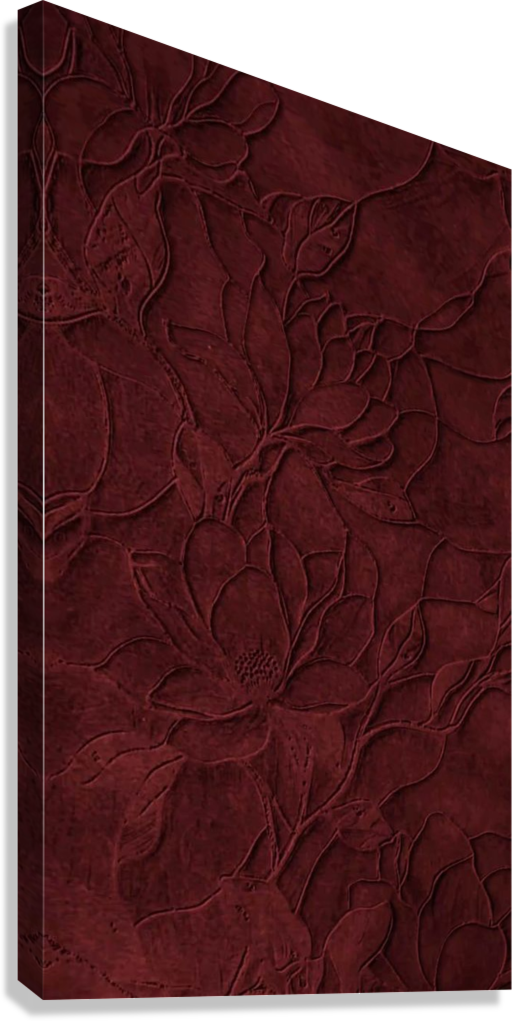 DARK BURGUNDY FLOWERS CANVAS POSTER