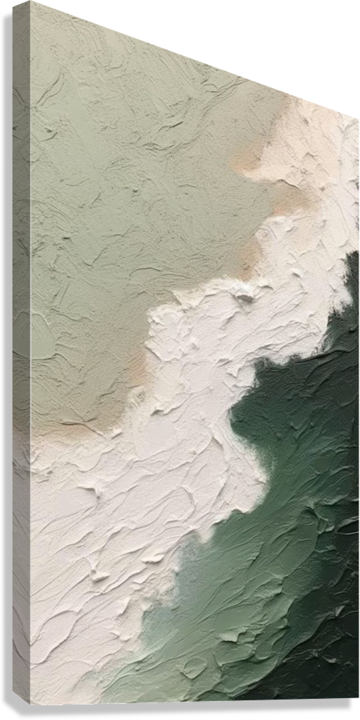 GREEN OCEAN FLOW CANVAS POSTER