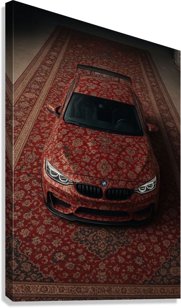 BMW PERSIAN CARPET CANVAS POSTER