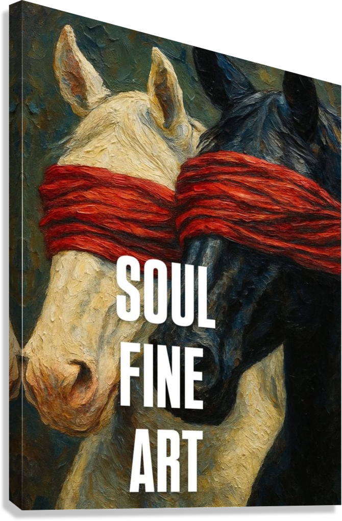 SOUL FINE ART HORSES CANVAS POSTER