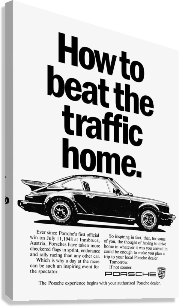 PORCHE CANVAS POSTER