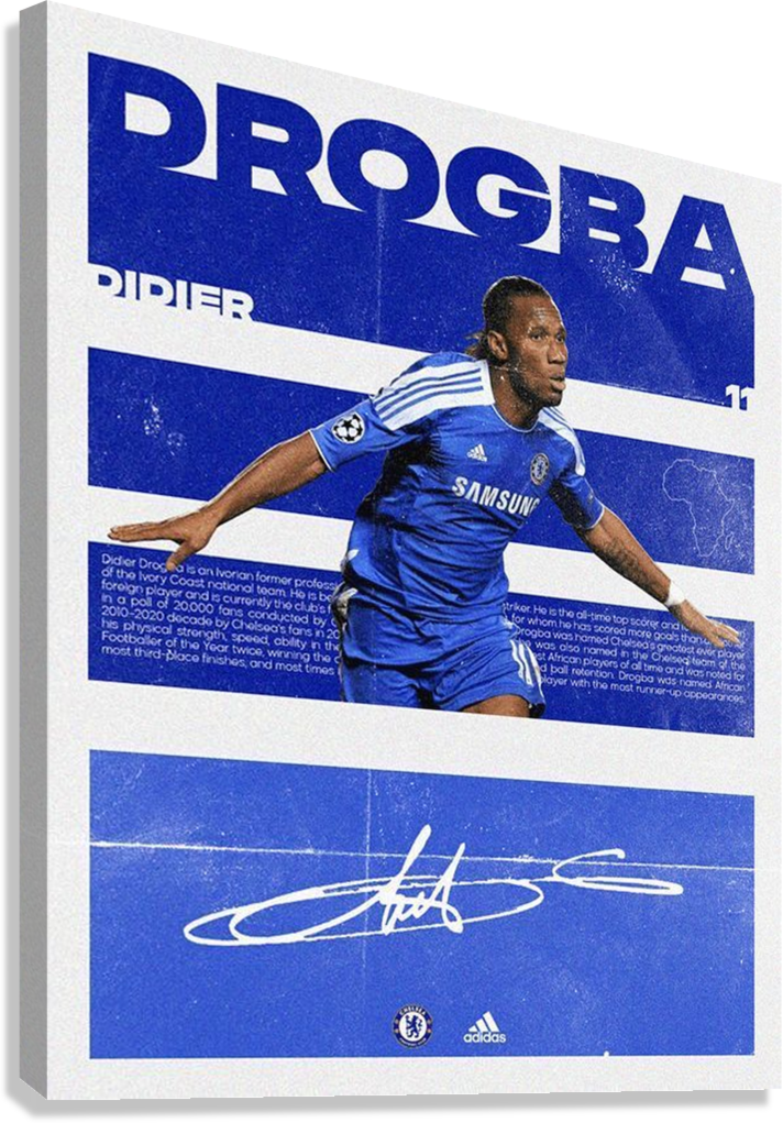 DIDIER DROGBA CANVAS POSTER