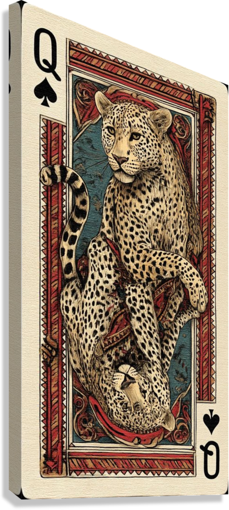 LEOPARD QUEEN CARD CANVAS POSTER