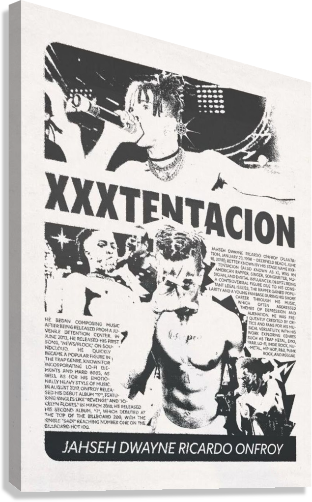 XXXTENTACION CANVAS POSTER