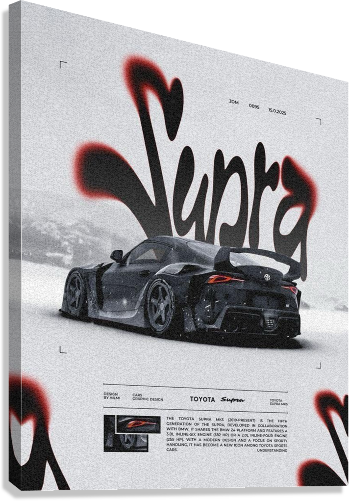 TOYOTA SUPRA CANVAS POSTER