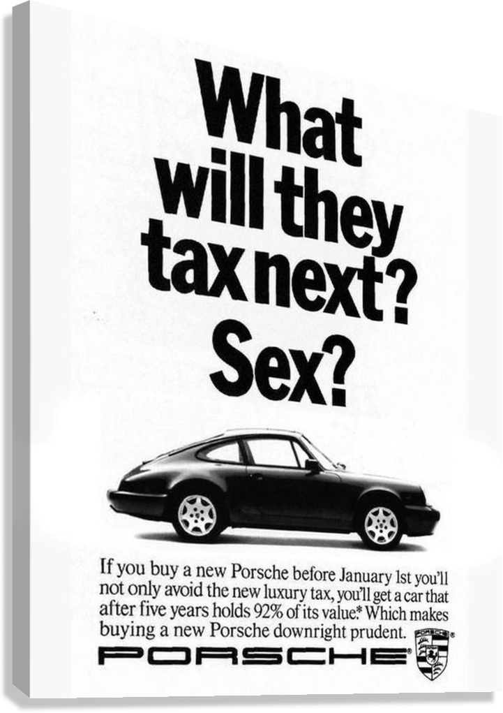 FUNNY PORCHE CANVAS POSTER