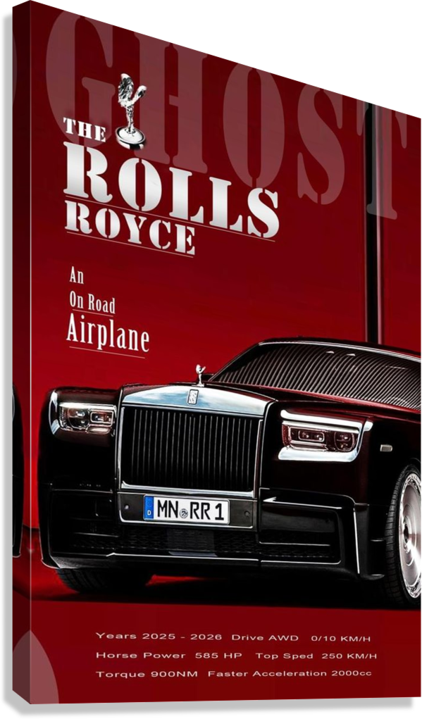 ROLLS ROYCE GHOST CANVAS POSTER