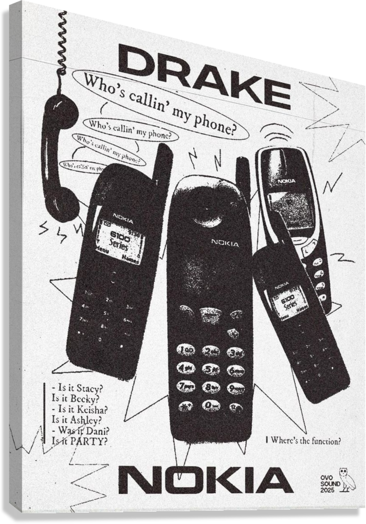 DRAKE NOKIA CANVAS POSTER