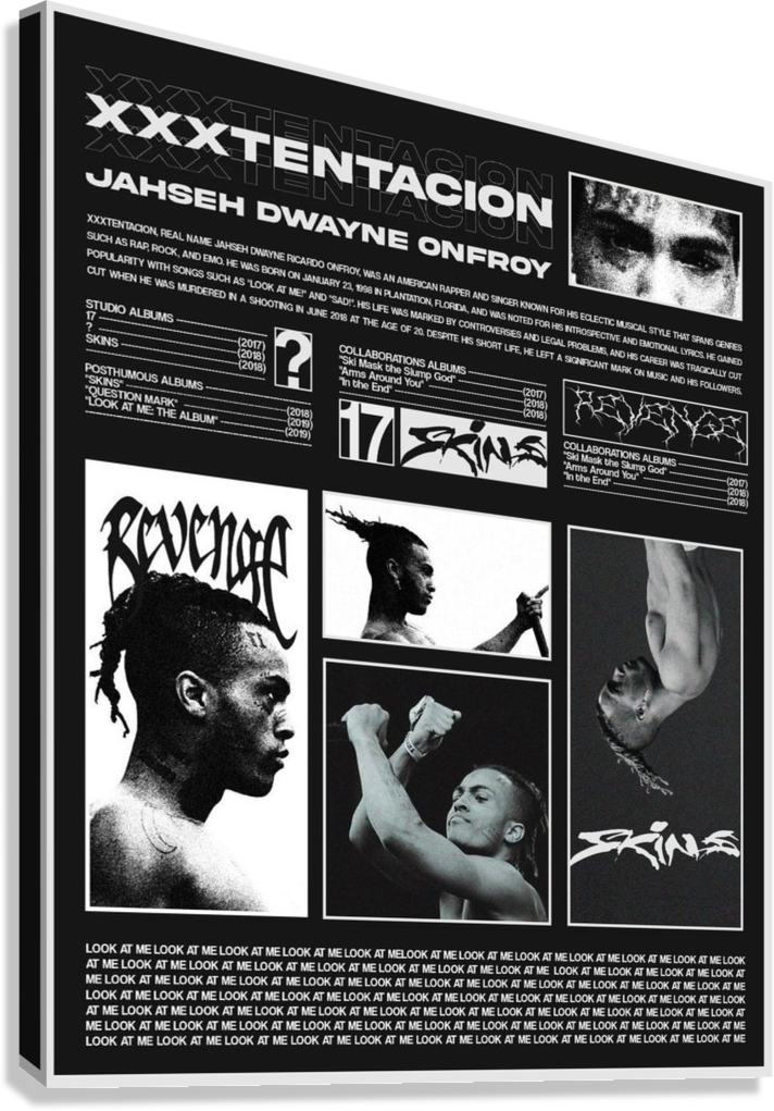 XXXTENTACION CANVAS POSTER