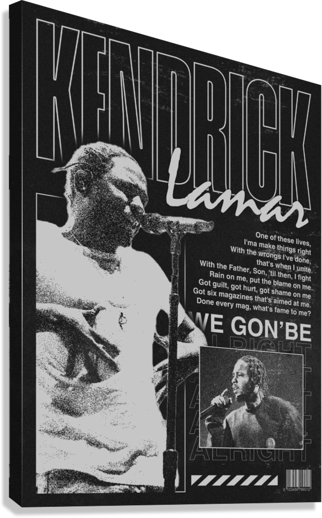 KENDRICK LAMAR CANVAS POSTER