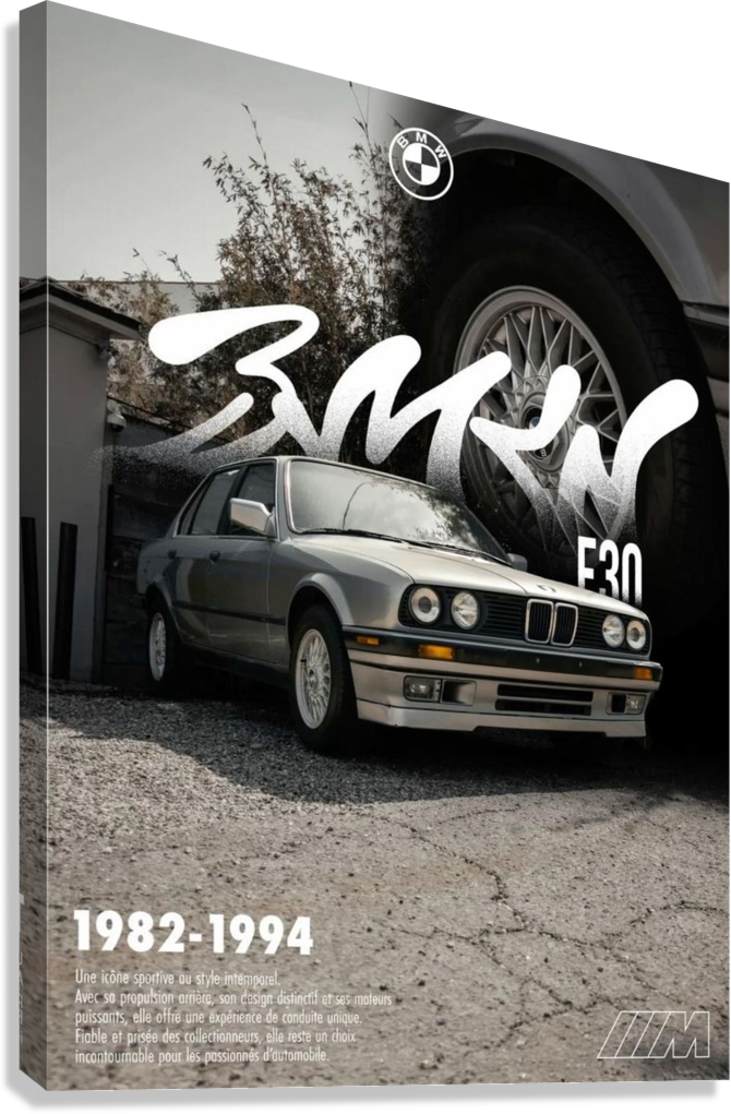 BMW E30 CANVAS POSTER