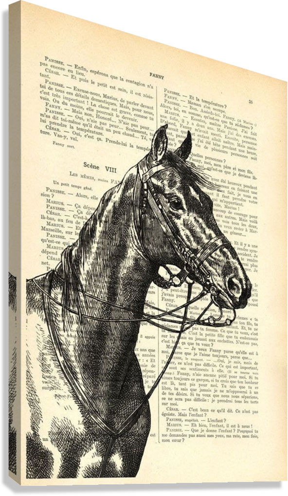 CLASSIC STABLE HORSE VINTAGE CANVAS POSTER