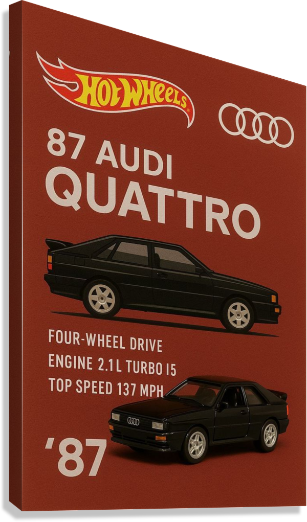 AUDI QUATTRO CANVAS POSTER