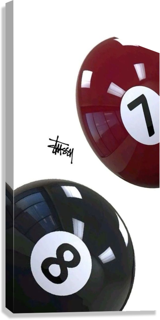STUSSY 8 BALL MINIMAL STREET CANVAS POSTER