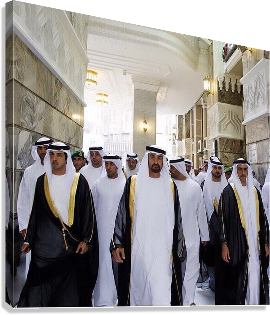 HH SHEIKH MOHAMED BIN ZAYED AL NAHYAN UAE LEADERSHIP WALK CANVAS POSTER