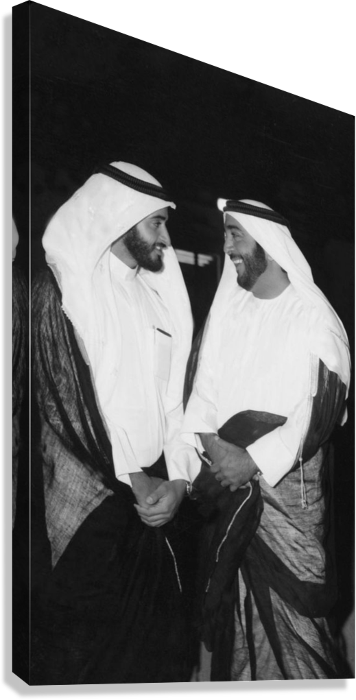 HH SHEIKH ZAYED AND HH SHEIKH RASHID FRIENDSHIP AND UNITY CANVAS POSTER