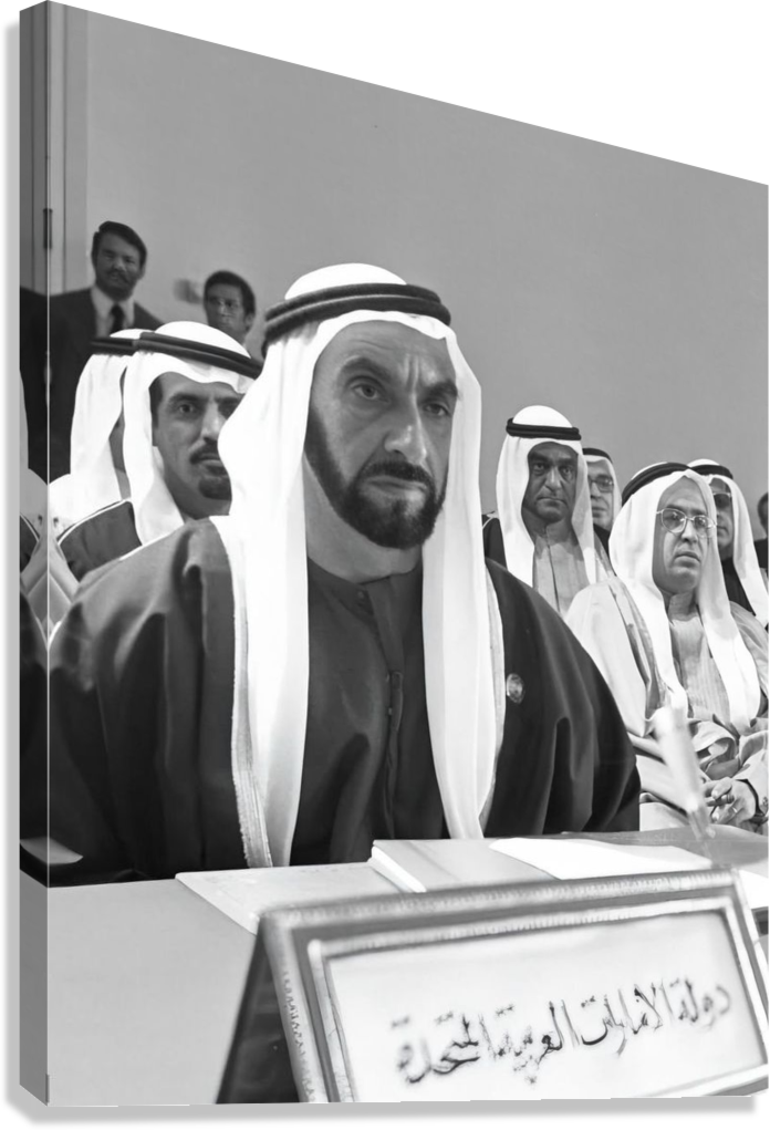 FATHER OF THE NATION HH SHEIKH ZAYED HISTORIC LEADERSHIP CANVAS POSTER