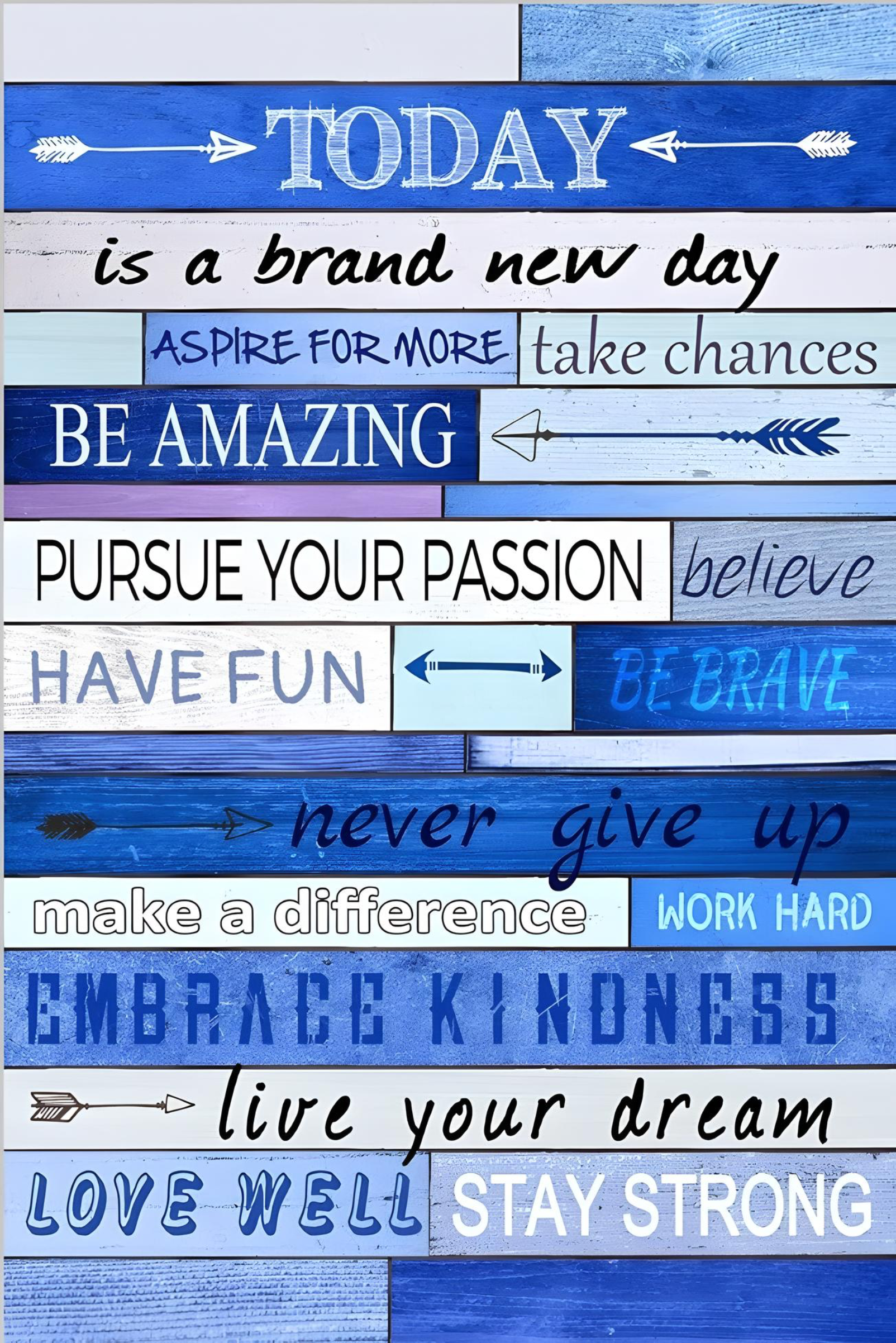 MOTIVATIONAL CANVAS POTSER BLUE
