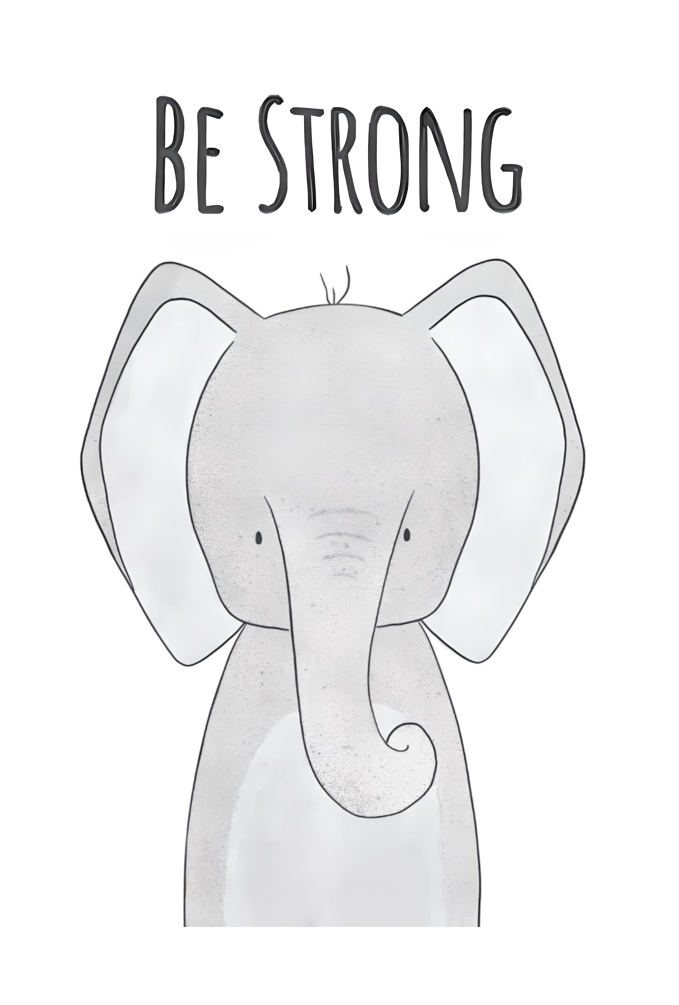 NURCERY ELEPHANT CANVAS POSTER