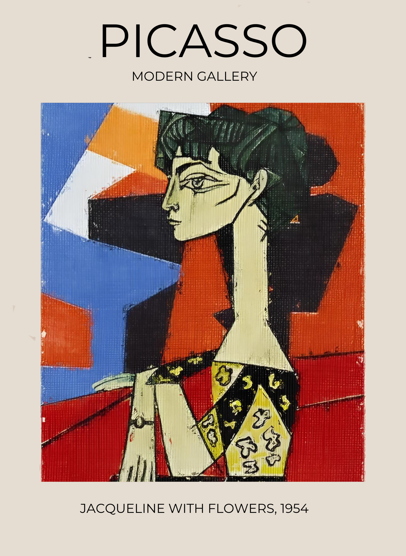 PICASSO ABSTRACT PAINTING CANVAS POSTER