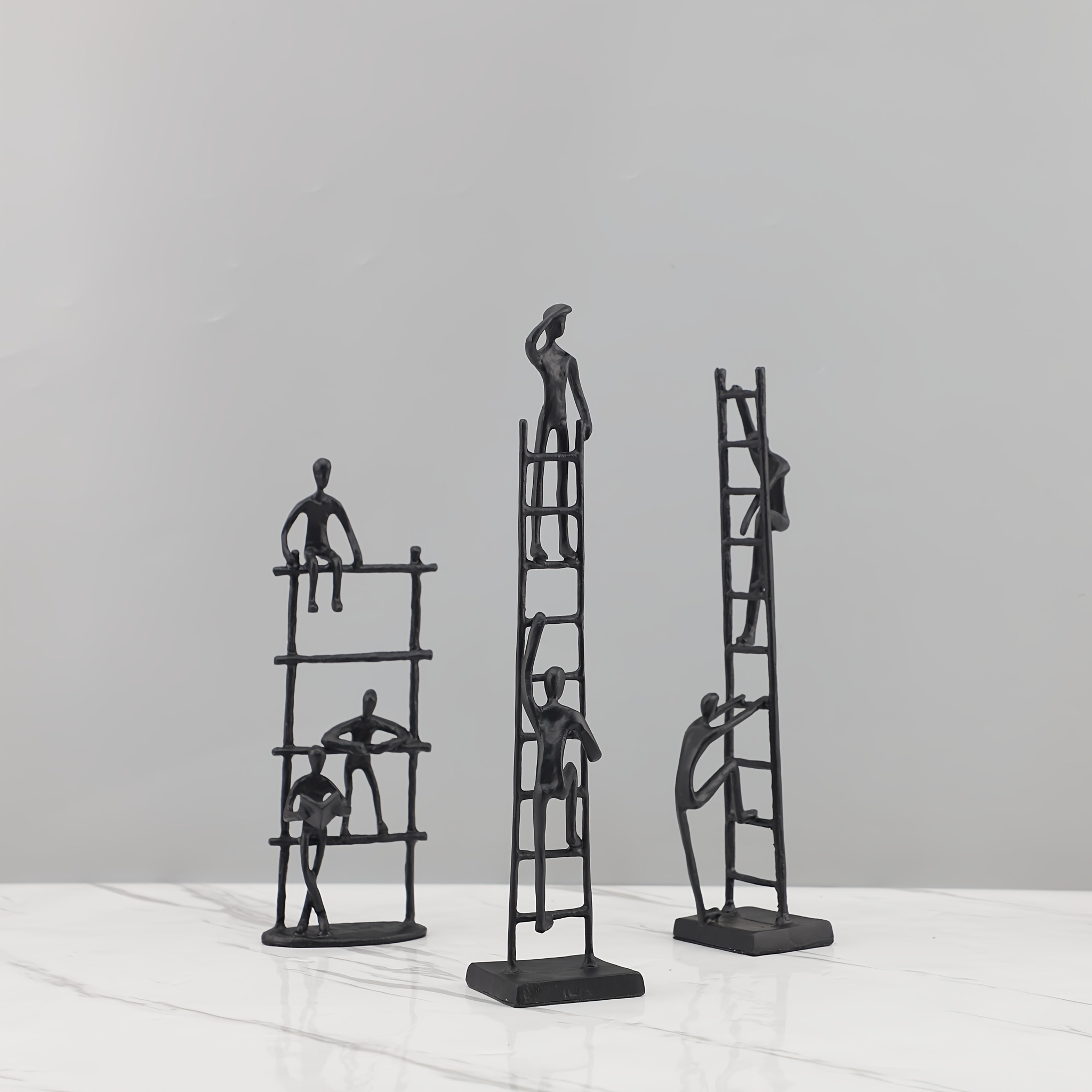 Tnessential Metal Abstract Human Figure Sculpture Art 3D Decor